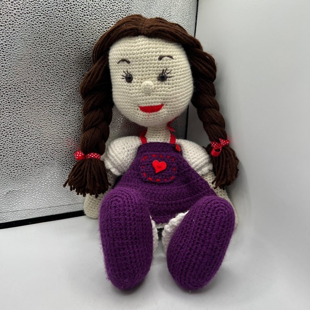 Amigurumi Crochet Doll - Little Girl - Stuffed Handmade Crocheted Organic Doll w